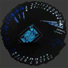 1PC Black Plastic Playing Card Made Of PVC Material That Is Not Easily Damaged, Creative Waterproof Playing Card