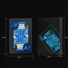 1PC Black Plastic Playing Card Made Of PVC Material That Is Not Easily Damaged, Creative Waterproof Playing Card
