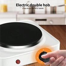 Electric Hot Plate Cooker Single Portable Table Top Kitchen Hob Stove 1000W - White - View 4