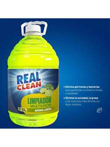 Real Clean: Jabón limpiador Multiusos y Aromatizante líquido para suelo y todo tipo de superficies - Limón (5 litros) - Ver 3