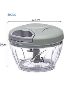 Cortador Para Verdura Manual Picador Salsa Triturador Y Batidor Frutas Y Verduras practico - Gris - Ver 2