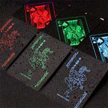 1PC Black Plastic Playing Card Made Of PVC Material That Is Not Easily Damaged, Creative Waterproof Playing Card