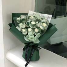 20 Blatt wasserfestes einfarbiges Geschenkpapier, elegante Blumen Shop Verpackungsmaterialien Set für den Valentinstag