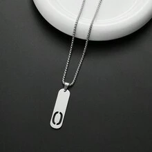 1 件精致首字母姓名吊坠项链，适合男士字母 A-Z 不锈钢首饰女士 2024 项圈 - 6ZMXL - 查看 19