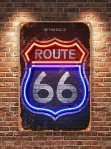 1 Máy Tính UJM Route 66 Kim Loại Dấu Hiệu Vintage Cao Cách Quán Ăn Trang Trí Tường Cho Nhà Bếp Thanh Sân Phòng Nhà Để Xe retro Thiếc Poster Mảng Bám 12X8 Inch - Nhiều màu - Xem 14