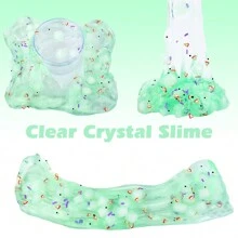 6 Pacotes de Conjunto de Slime de Manteiga e Slime de Cristal, Slime de Manteiga com Encantos Fofos, Slime Transparente com Aroma, Macio e Não Grudento, Presente de Aniversário, Páscoa, Natal, Lembrancinhas de Festa - Multicolorido - Visão 6