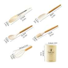 Keidason 12入組矽膠廚具套裝，廚房器具套裝，烘焙工具和烹飪工具套裝，安全烹飪器具套裝，不粘烹飪器具套裝，可清洗的現代炊具，廚房用品，廚房小工具，廚房必備品