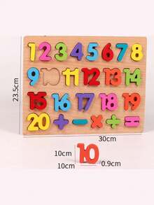 Madera de colores letras y números cognitiva juego rompecabezas rompecabezas rompecabezas tablero Educación temprana de los niños juguetes de bloques de construcción educativa - numérico - Ver 3