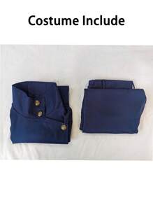 Conjunto completo de disfraz de cosplay de Fushiguro Megumi que incluye uniforme y pantalones para Anime Comic Con - Traje - Ver 3