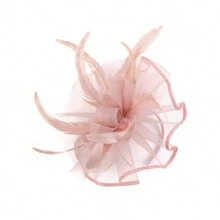 1pc Fascinators Kentucky Derby Hats Flower Headwear Ribbons For Women Tea Party Cocktail Wedding Feathers Hair Clip Halloween - A - View 12