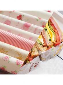 50 Sheets Wax Paper, Disposable Food Wrapping Greaseproof Paper Soap Packaging Paper, Bouquet Wrapping Paper, Candy Biscuit Papers,Halloween Christmas Wrapping Paper, Halloween Christmas Gift Wrapping Supplies,Holiday Gift Bags - Multicolor - View 7