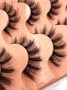 5pairs Separated False Eyelashes, For Women Mom Wife Sister Teen Girl Friend, For Party Club Strip Lashes, Lashes, Eyelashes, Fake Lashes