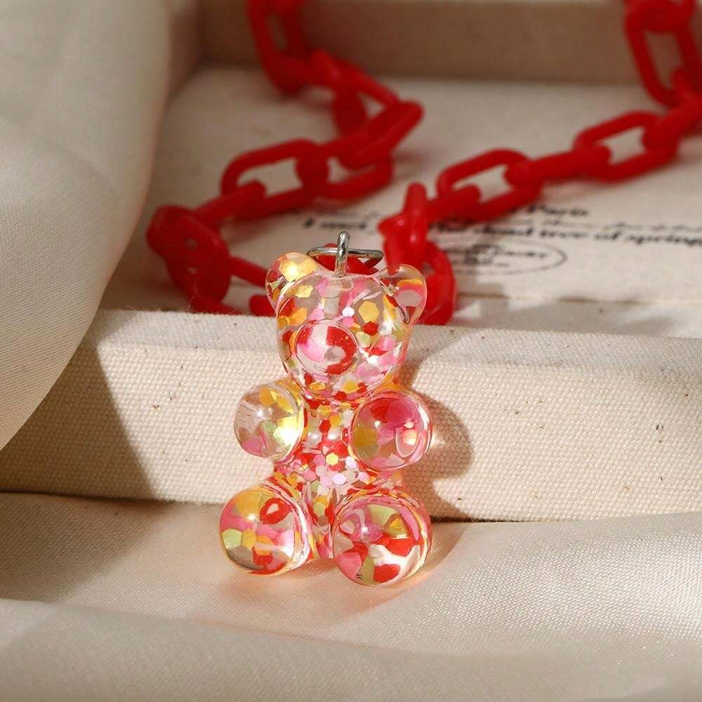 Collana Donna Orsetto Orso Argento Rose Gold Oro Rosa Zirconi Bianchi Brillanti - Idee Preziose Vendita Online di Orologi - Gioielli - Articoli da Regalo