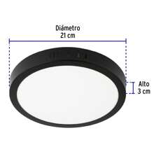 ROUND LED LIGHT 18 W CEILING TYPE DAYLIGHT BLACK PLA-227L VOLTECK 47397 - Black - View 2