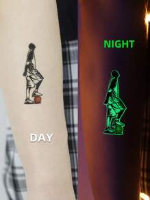 10 Sheets Luminous Basketball Temporary Tattoo Stickers,Glow In The Dark Basketball Pattern,Basketball Party Favor Birthday Party Decoration,Basketball Team Building Gift,Basketball Cheerleading Stickers,Basketball Face Stickers Perfect For Boys Outdoor Sports & Birthday Party Bag & Stocking Fillers