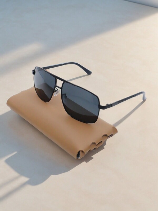 óculos de sol aviador duplo feixe para homens, leve e fashion para uso casual, dirigir e viajar
