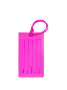 1pc Colorful PVC Luggage Tag, Insert Type Soft Transparent Rubber Tag, Check-In Tag, Waterproof,Anti-Lost Tag Luggage Tags Suitcases Plastic Travel Bag & Baggage ID Label Tags Travel Essentials Luggage Tags, Card Holder, Suitcase Tag, Name Tag, Card Sleeve,  For Women Men,Travel Accessories Must Haves ,Beach Bag Tags Unique Travel Baggage Tags Suitcase Identifier Labels - Multicolor - View 9
