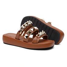 Women Flat Sandals - 鏽棕色 - 查看 5