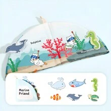 1pc Tear-Resistant Cloth Book For Kids, Infant Toy With Matching Pictures And Reusable Stickers, Educational And Cognitive Fabric Material For Washing And Biting