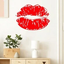 1 件创意性感嘴唇墙贴，最适合墙壁装饰、客厅装饰、可移除贴纸、贴纸、墙贴花、家居装饰乙烯基贴花、春季装饰品让您的家焕然一新、Rama 装饰贴纸