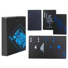 1PC Black Plastic Playing Card Made Of PVC Material That Is Not Easily Damaged, Creative Waterproof Playing Card