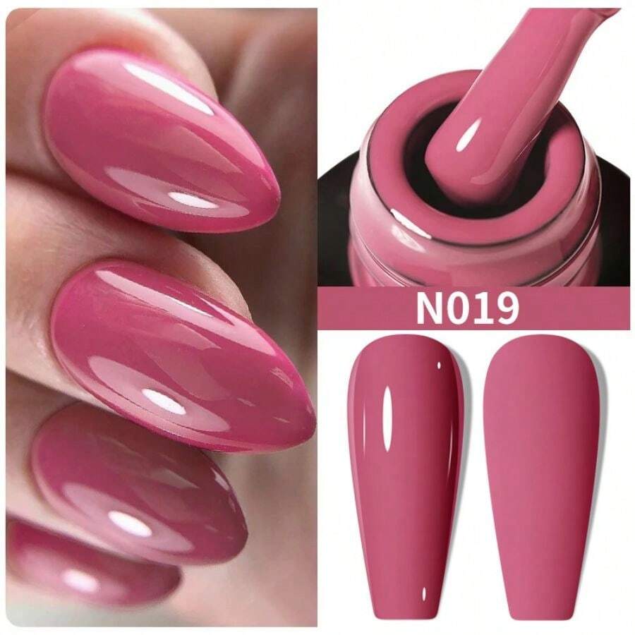 XEIJAYI 1pc 7.3ml Gel Nail Polish, French Nail Polish, Soak Off UV Light Cure Gel Polish, Art Design Manicure Salon DIY Salon Gel - 粉色 - 查看 1