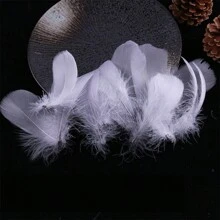 100pcs Macaron Color Small Feathers DIY Feathers, For Wedding Festival Stage Decoration Gift Box Filling Material - Multicolor - View 13