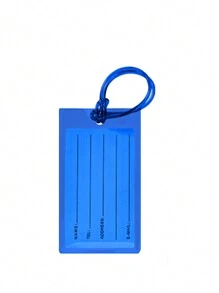 1pc Colorful PVC Luggage Tag, Insert Type Soft Transparent Rubber Tag, Check-In Tag, Waterproof,Anti-Lost Tag Luggage Tags Suitcases Plastic Travel Bag & Baggage ID Label Tags Travel Essentials Luggage Tags, Card Holder, Suitcase Tag, Name Tag, Card Sleeve,  For Women Men,Travel Accessories Must Haves ,Beach Bag Tags Unique Travel Baggage Tags Suitcase Identifier Labels - Multicolor - View 12
