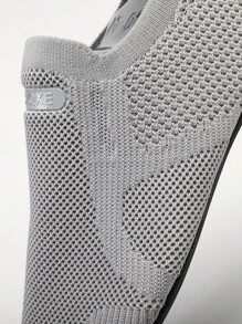 透氣男士懶人鞋，輕量化男性行走鞋，防滑柔軟夫婦款休閒運動鞋，夏季軟底鞋款 - 灰色 - 查看 3