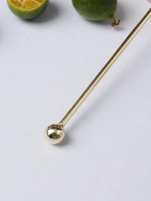 6入組家庭用304不銹鋼攪拌棒，創意飲品攪拌棒，餐廳長柄金屬吧匙，廚房工具，適用於夏季沙灘派對、食物、露營、收納、房間裝飾、廚房用品。 - 金色 - 查看 7