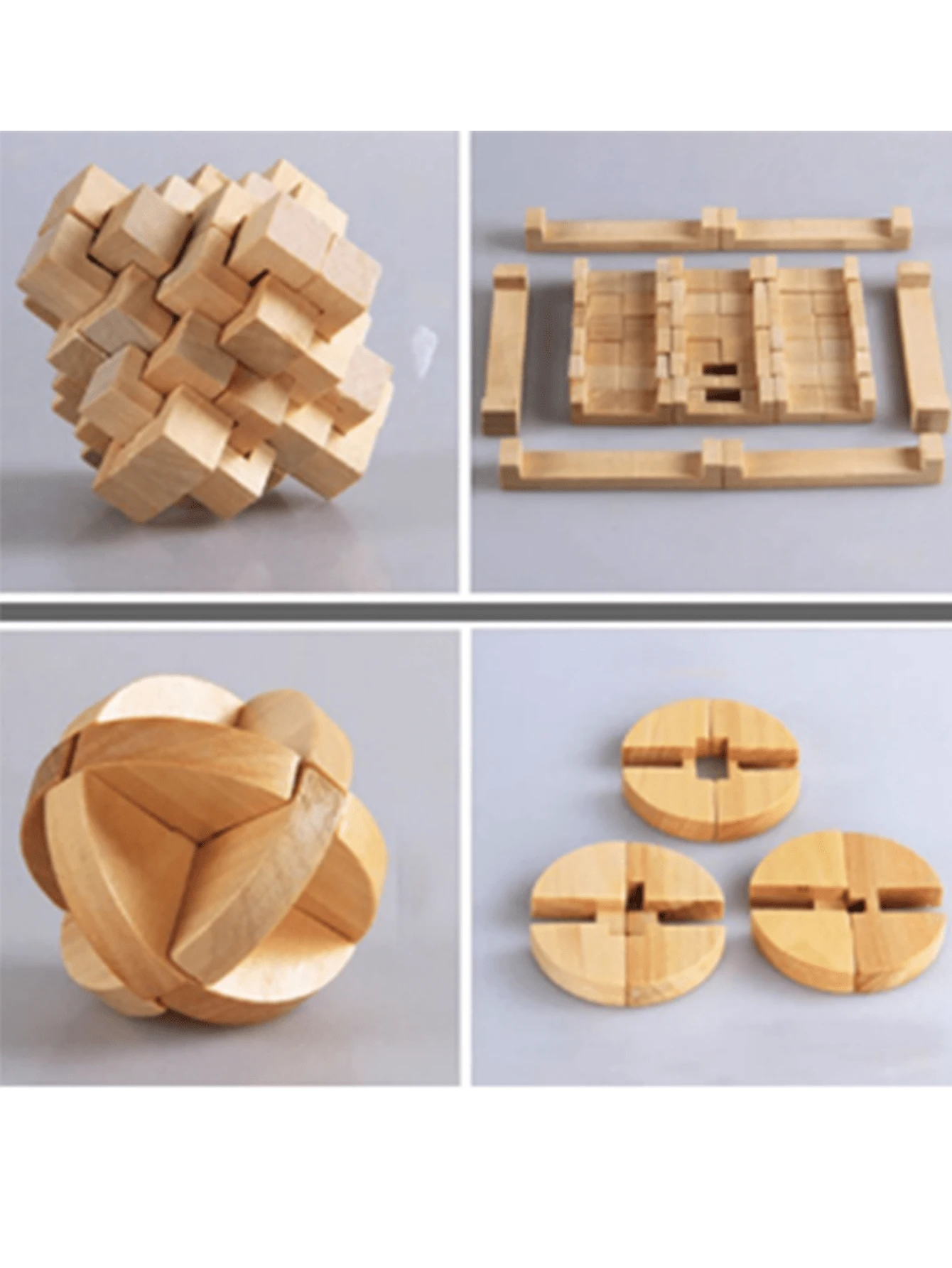 1 Pc Wooden Toys Kong Ming Lock Luban Lock Adult Burning