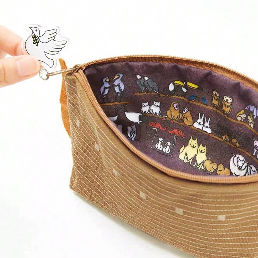 Estojo para lápis/ bolsa de maquiagem Moisés Dividindo o Mar Vermelho - Inspire um estilo fiel com armazenamento inteligente, ideal para escritório, escola e muito mais! - Castanho - Visão 1