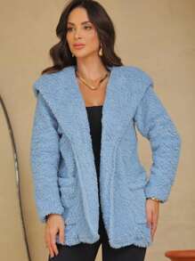 Women Winter Coats - 淺藍色 - 查看 1
