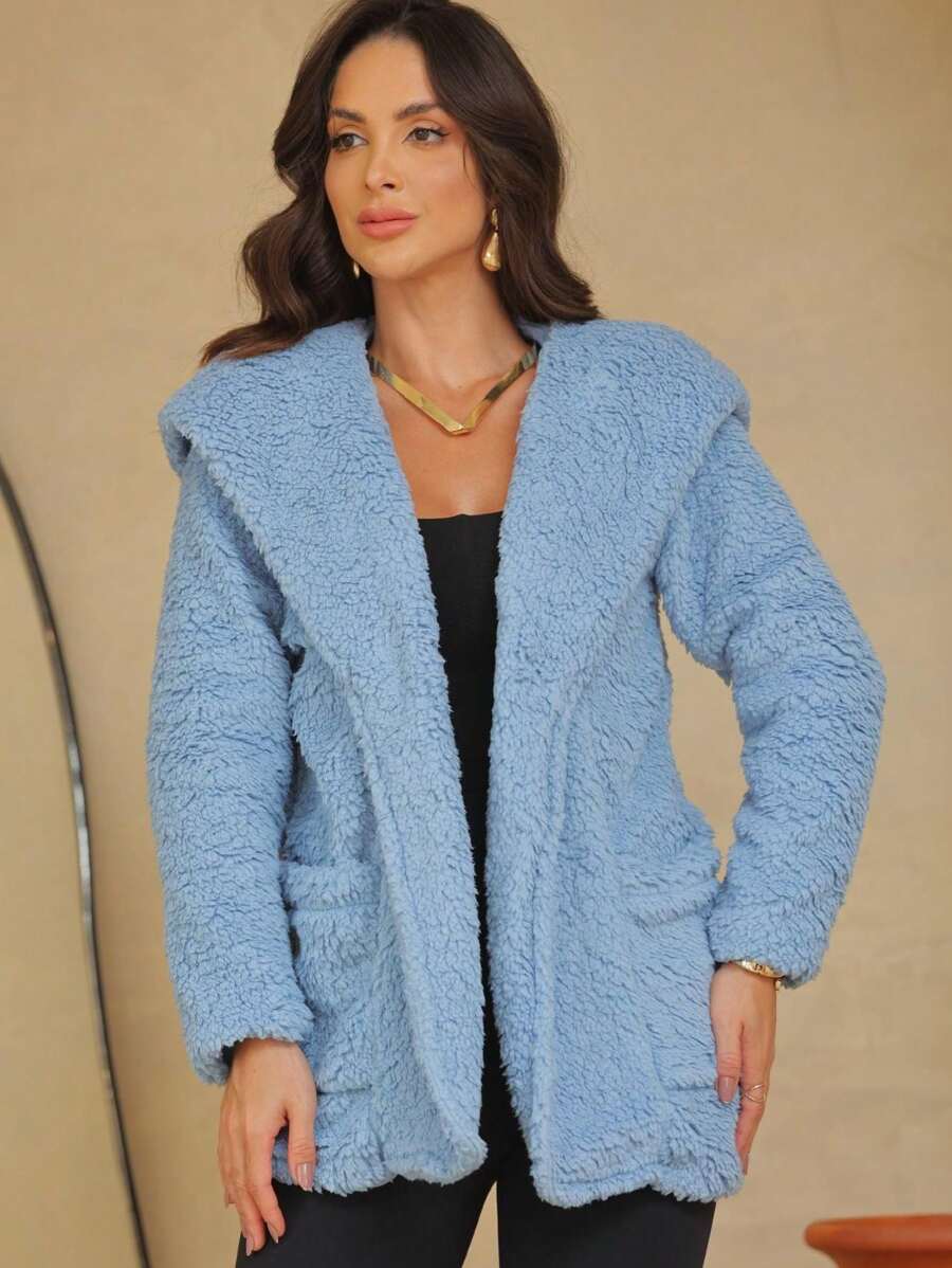 Women Winter Coats - 淺藍色 - 查看 1