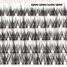 Fluffy Lash Extension Faux Mink Thick Cluster Eyelash Extensions 80D 10-16mm Lash Clusters Individual Volume Look Lash Extensions DIY Clusters Lashes Extension At Home - C - View 4