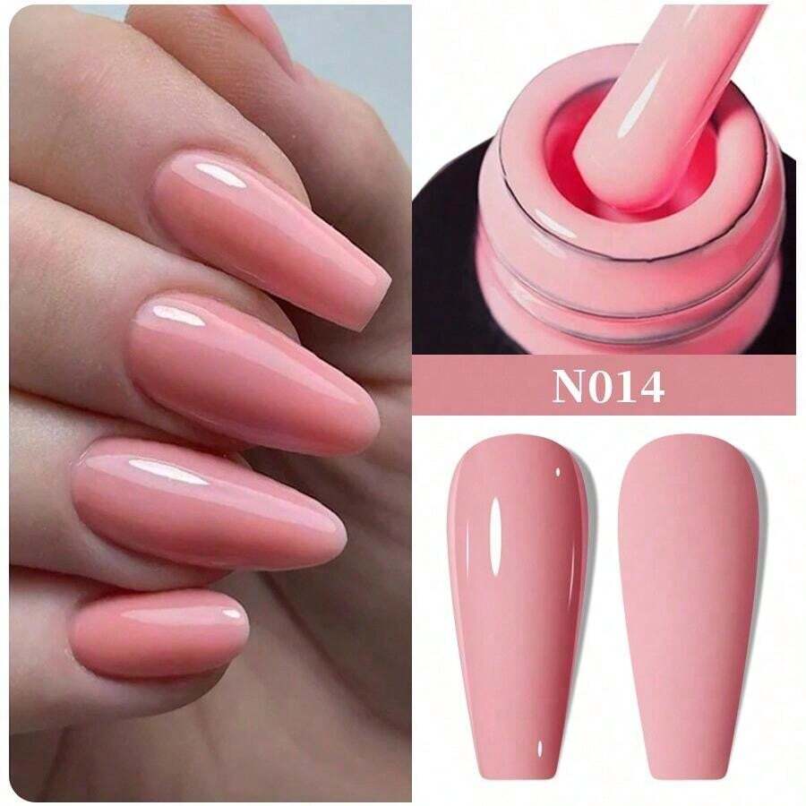XEIJAYI 1pc 7.3ml Pink Gel Nail Polish, French Nail Polish, Soak Off UV Light Cure Gel Polish, Art Design Manicure Salon DIY Salon Gel - 粉色 - 查看 1