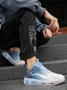 Fashionable And Men's Outdoor Casual Sports Shoes, With Cushion For Comfort, Anti-Slip, Breathable And Shock-Absorbing Features. - Lake Blue - View 1