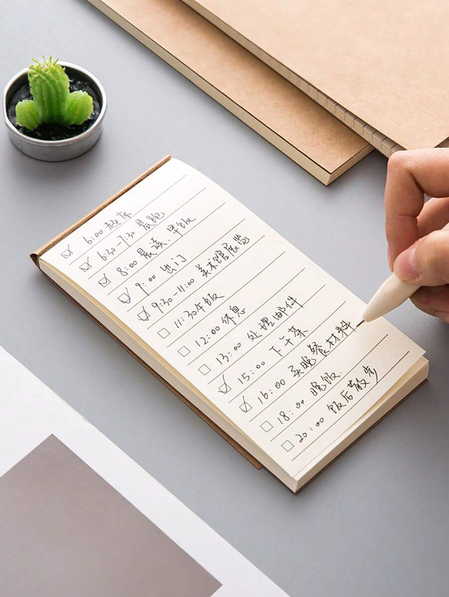 1pc(50张)计划本自律卡本效率贴纸本简约贴纸纸每日计划周计划备忘录多功能学生便利贴笔记本可撕式无粘性便签纸自律每日计划本时间管理周计划todo list计划打卡卡可爱ins风手账留言本 - 彩色 - 查看 1