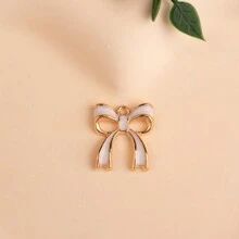 10入組混色中空弓形吊墜，琺瑯塗層鋅合金DIY珠寶製作用品，適用於項鍊、耳環、手鐲、鑰匙扣、派對禮物 - 蝴蝶結 - 查看 5