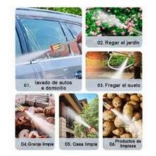 Pistola de agua de alta presión eléctrica inalámbrica doméstica para la limpieza del jardín y el coche - Negro - Ver 3