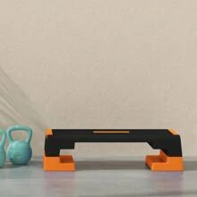 SPORTNOW Aerobic Step Platform, Exercise Stepper For Home Workout, 15cm/20cm/25cm Height Adjustable And Nonslip - Orange - View 8