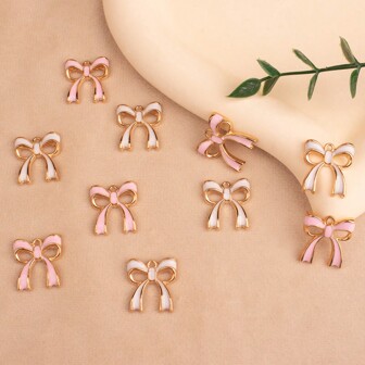 10 st blandade färger, urholkad rosetthänge, emaljbelagd zinklegering DIY smyckenstillbehör, lämplig för halsband, örhängen, armband, nyckelring, festpresent