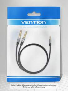 VENTION 3.5mm To Dual 6.35mm Cable Mono Audio Jack Male To Male Splitter Compatible With Laptop, Mixer, Amplifier, Guitar - Grey - View 9