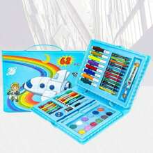 1 Set/68pcs Watercolor Pens, Art Painting Tools, Crayons, Stationery Gift Drawing Set, Writing Supplies, Learning Supplies (Box Color & Pattern Shipped Randomly)
