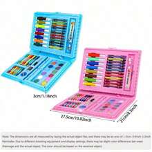 1 Set/68pcs Watercolor Pens, Art Painting Tools, Crayons, Stationery Gift Drawing Set, Writing Supplies, Learning Supplies (Box Color & Pattern Shipped Randomly)