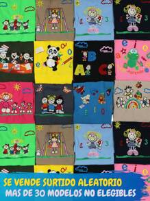 10 Batas Educadora Bordada Con Bolsas - Casaca-Mandil Para Maestros de Preescolar, Jardín de Niños, Kínder - Surtido Aleatorio - Ver 2