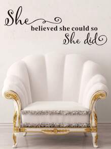 1set Black Minimalist Inspirational English Wall Stickers For Living Room, Bedroom, And Study Room Decoration,Stickers,Wall Decal, Vinyl Decal For Home Decorations,Spring Decoration Items Refresh Your Home,Rama Decoration Stickers Gifts Birthday Graduation