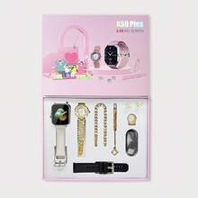 Nuevo conjunto de regalo de reloj inteligente llegado con pantalla táctil completa de 2.01 para hombres y mujeres. Puede realizar/recibir llamadas, rastrear pasos y calorías, múltiples modos deportivos, notificaciones de llamadas y mensajes, reloj inteligente multifuncional adecuado para teléfonos Android/IOS. Regalo perfecto para varias festividades. - Dorado - Ver 5