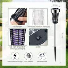 4PC Solar Powered Outdoor Mosquito Fly Bug Insect Zapper Killer Trap Lamp - 彩色 - 查看 3