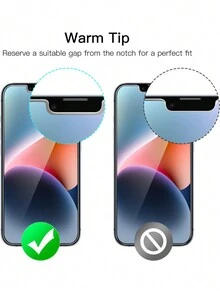 3pcs Glass Screen Protector Film Compatible With IPhone 13 / 13 Pro/14 Transparent Tempered Glass Film - Clear - View 3